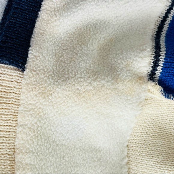 Lands' End Blue and Cream Wool Beanie Size Large - Picture 4 of 8